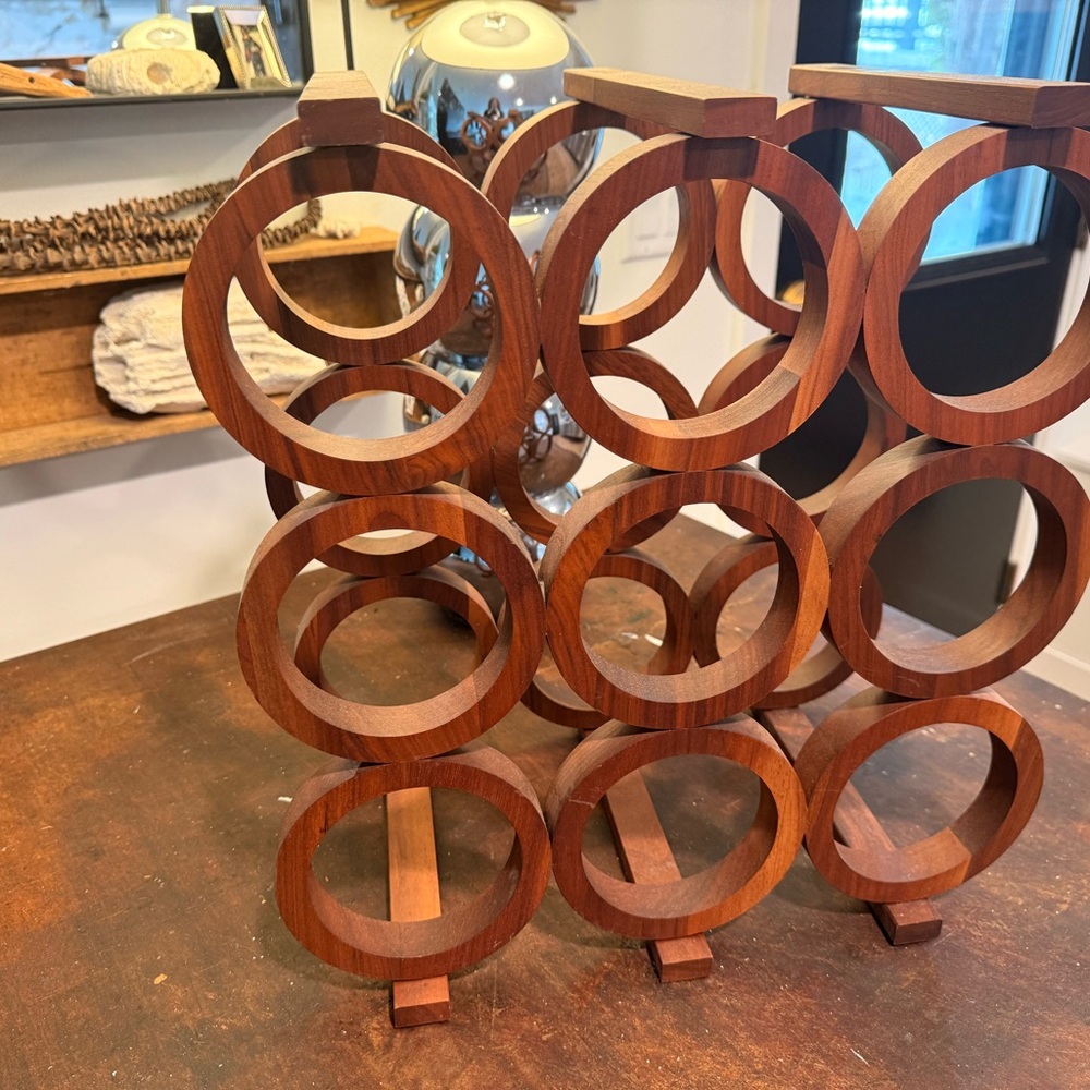 MCM Kustom Kraft Black Walnut Wine Rack